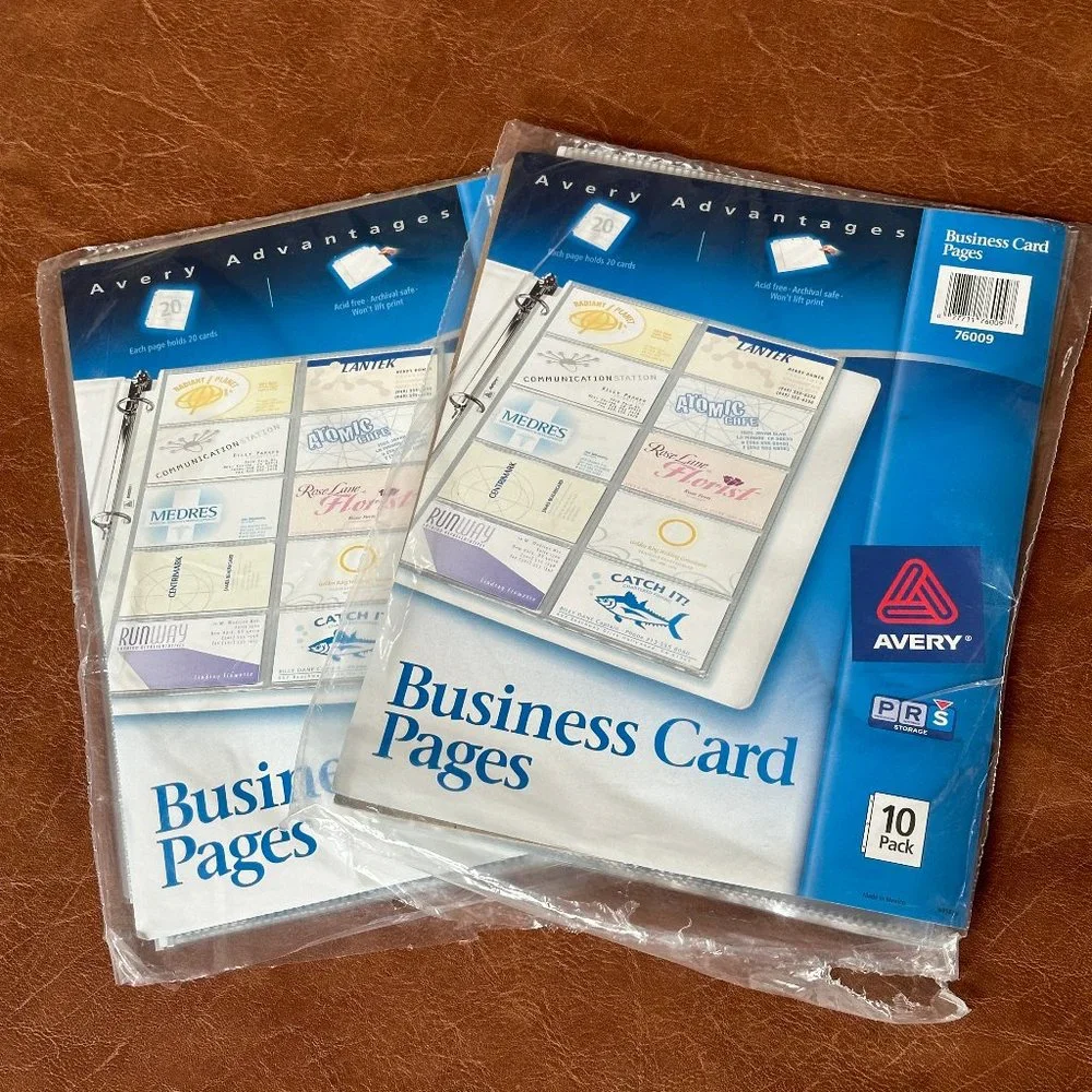 Avery 76009 Business Card Pages Set of 2 -10 packs